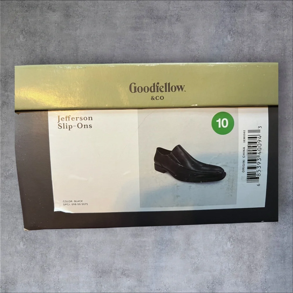 Black Loafer Slide Slip On Jefferson Dress Shoe by Goodfellow NIB NEW